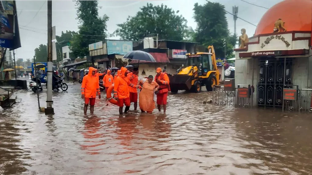 Recue from gujarat flood